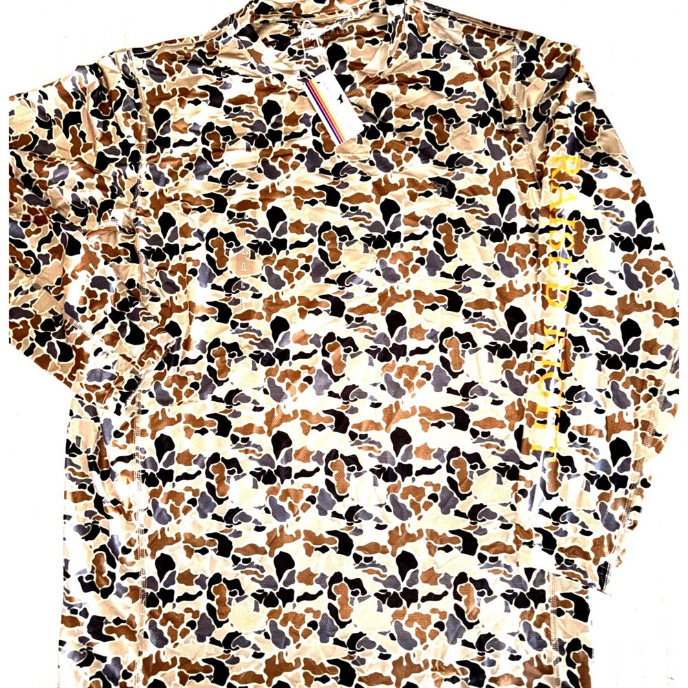 Simply Southern Men’s Long Sleeve Camo Performance Fishing Shirt - Large